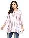 Women Plus Size Long Sleeve Knit Tunic Top Shirts, White, 3X