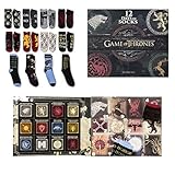 Women's Game of Thrones 12 Days of Socks Advent Calendar - Colors May Vary 4-10