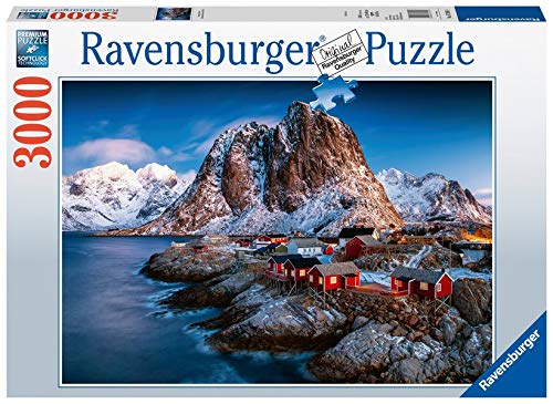 Ravensburger 17081 Lifestyle-Scenic Places 17081-Hamnoy, Lofoten-3000 Teile Erwachsene und Kinder ab 14 Jahren, Puzzle mit Landschafts-Motiv von Norwegen, Hamnoy, Lofoten, 48 x 32 in