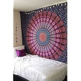 Popular Handicrafts Popular Tapestry Hippie Mandala Tapestry Wall Hanging Bohemian Tapestries Psychedelic Tapestry Wall Art Magical Thinking Tapestry 84x54 Inches,(215x140cms) Purple