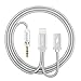 UNOOE iPhone 8/7 AUX Cord and Charger Adapter for Car Braided Lightning to 3.5mm Audio Jack AUX Cable for iPhone 8/8 Plus / 7/7 Plus to Car/Home Stereo Speaker Headphone iPad iPod (Silver)