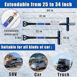 34" Extendable Ice Scrapers for Car Windshield ,Ice