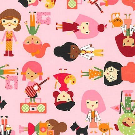 GIRLFRIENDS JOBS Fabric RK185 - 0.5 metre - Girlfriends by Ann Kelle for Robert Kaufman - 100% Cotton