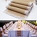 Haperlare 12 x 108 inch Natural Vintage Burlap Table Runner with White Lace Jute Tablecloth Hessian Table Runner Burlap Tablecloth for Country Outdoor Wedding Party Christmas Home Decorations