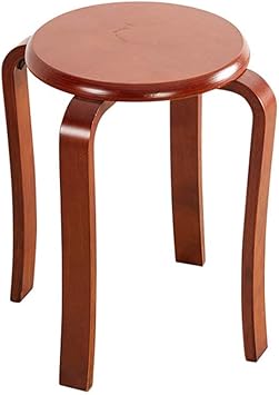 Amazon Com Stool Kitchen Dining Chair Round Stool Modern Wooden Chair 4 Legs Dust Proof Stand Dressing Makeup Stool Wood Seat For Restaurant Living Room Furniture Accessories For Living Room Dining Room Heav