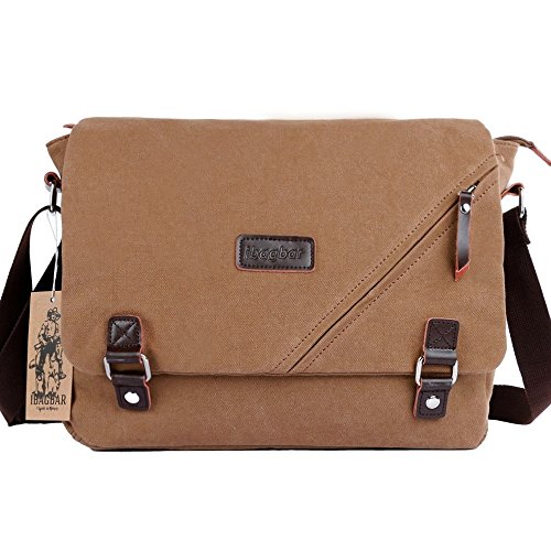 Ibagbar canvas messenger bag shoulder bag laptop bag co…