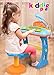 Kiddie Play Electronic 37-Key Toy Piano Keyboard for Kids with Real Working Microphone, Colorful Lights and Stool