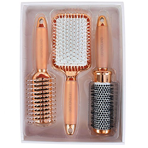 ROSE GOLD Hair Brush Set Luxury Professional Hairbrush Gift For All Types Beauty 5060488880179