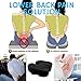 Seat Cushion for Office Chair - Firm Will Not Flatten -Orthopedic Memory Foam - Back &Tailbone Pain Relief Car, Airplane, Wheelchair, Truck Drivers, Travel - Sciatica Butt Pillow for Sitting