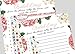 Bridal Shower Games (25 Pack) Emoji Pictionary Games- for Engagement, Wedding and Bachelorette Party. Elegant GOLD and FLORAL Designs for Adult, Co-ed, Men, Women, Couples (PINK FLORAL)
