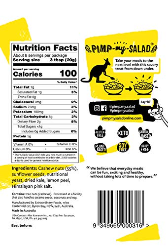 PIMP MY SALAD Cashew Parmesan Cheese | Keto Dairy Free Cashew Grated Cheese | Vegan Parmesan | Gluten Free Vegan Cheese… - Image 3