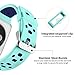 UMTELE Soft Silicone Replacement Band Sport Strap with Ventilation Holes for Apple Watch Nike+, Series 2, Series 1, Sport, Edition, Teal/Blue