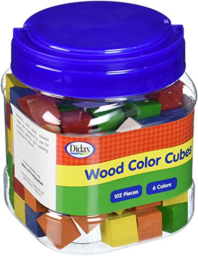 Didax Educational Resources 102 Piece Color Cubes, Wooden