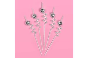 xo, Fetti Disco Ball Reusable Swirly Straw Set - 16 pc | Groovy Birthday Party Supplies, Last Disco Bachelorette Decorations, 70s, Space Cowboy