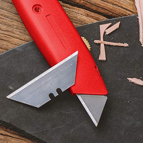 Heavy Duty Utility Knife and Razor Blades with Dispenser 100 Pack