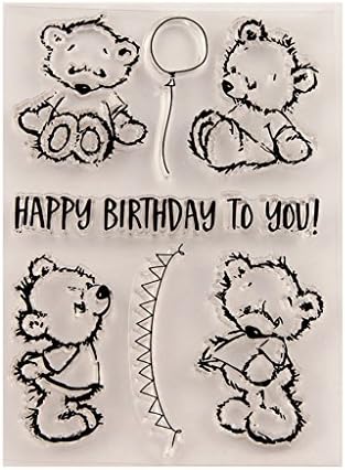 Jiamins Bear DIY Silicone Clear Stamp Cling Seal Scrapbook Embossing Album Decor Craft