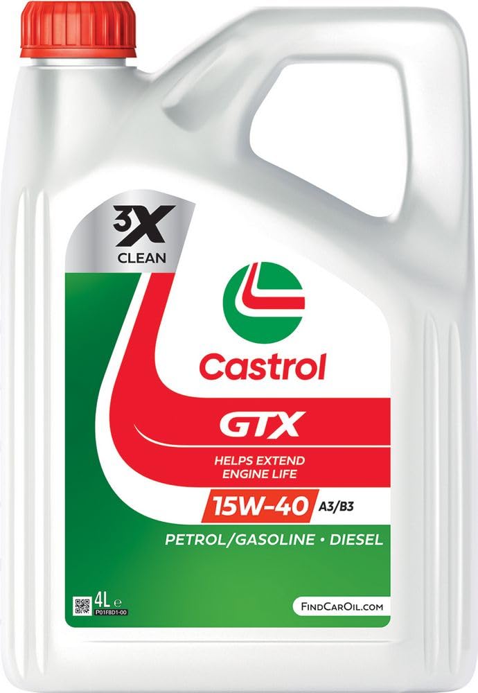 Castrol 22607065 GTX Engine Oil 15W-40 A3/B3 4L