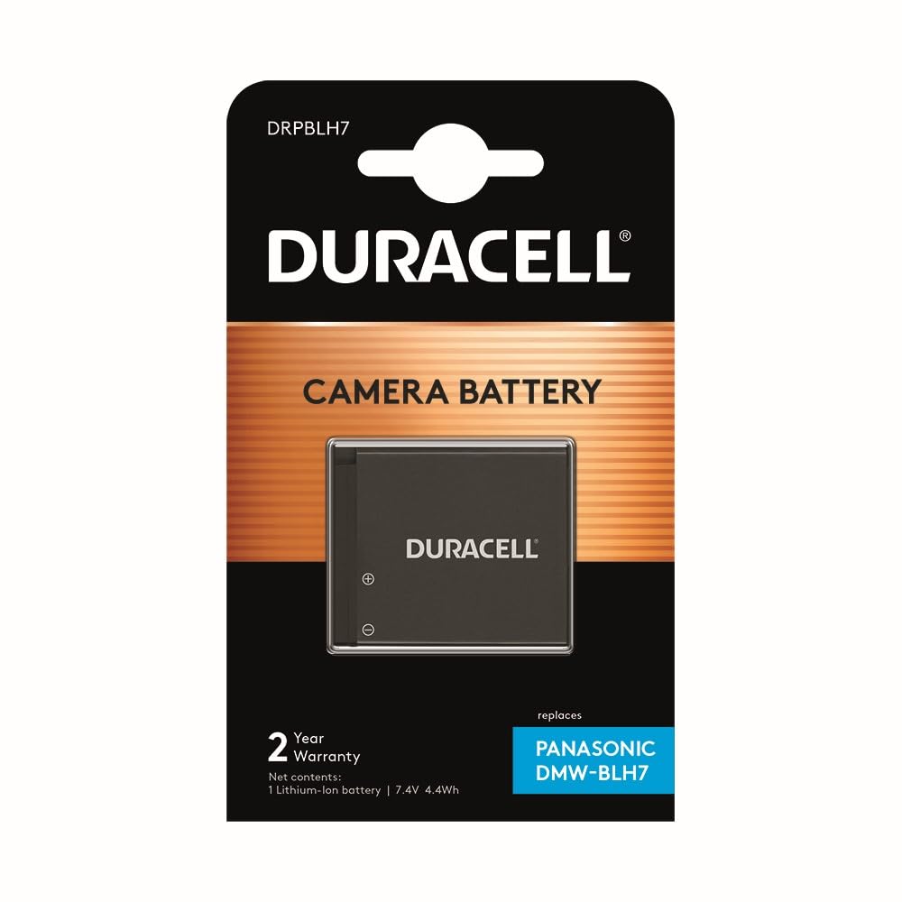Duracell Replacement Battery for Panasonic DMW-BLH7E Camera - Black