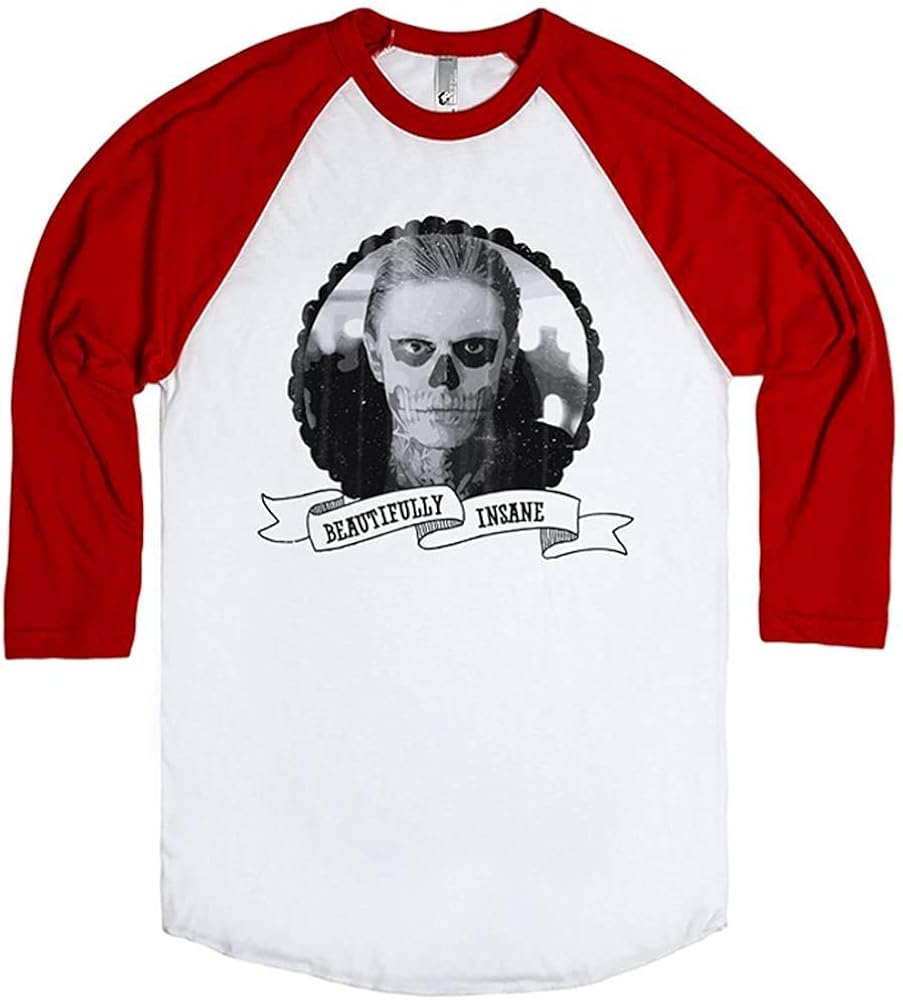 Beautifully Insane White/Red TShirt American Horror Story Shirts Whites Amazon.co.uk Clothing