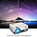 HD Projector, Tontion 2020 Upgrade 5500 Lux Video Projector Native 720P 179’’ Display,50,000 Hour LED, Portable Projector Compatible with TV Stick, PS4,HDMI, VGA, USB, AV, TF, DVD Player