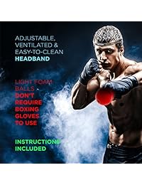 ¡Salir! Boxing Reflex - Juego de pelotas de entrenamiento de agilidad diadema boxeo en cuerda, boxeo entrenamiento de reacción pelota