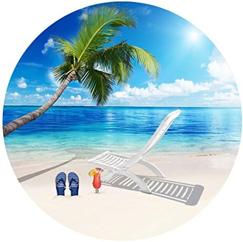 Glass Door Decals – Double-Sided Safety Stickers to Prevent Accidental Collisions (Set of 2) (Beach Scene)