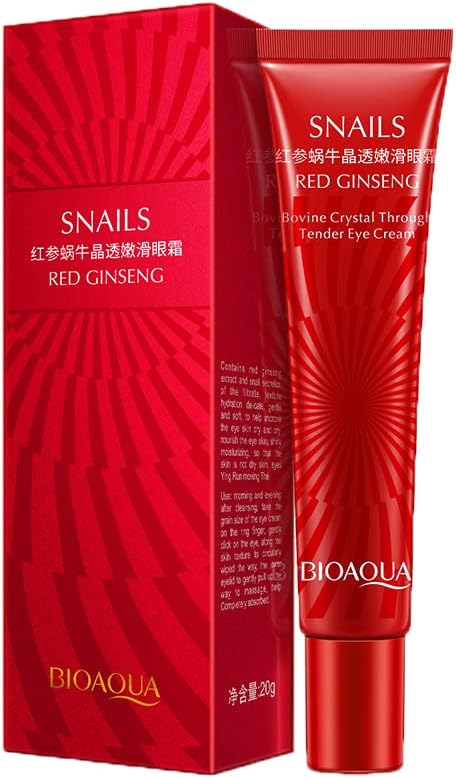 Bioaqua Red Ginseng Snail Eye Cream Hydrating Moisturising Tight Firming 20g