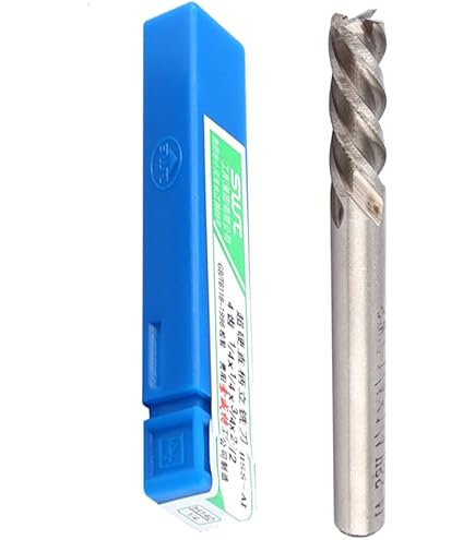 CNC Router Bit Low Helix Down Cut Long Reach 1/4 inch x 13/16 inch - Yonico 32010-sc, White