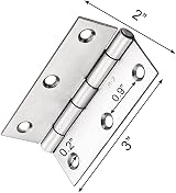 Cretty-Meet 2 Sets 3 Inch Stainless Steel Folding Door Hinges with Screws view 5