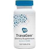 Neuroscience TravaGen - Emotional Support and Stress Relief Supplement with L-Tryptophan, L-Theanine, and B Vitamins - Supports Serotonin, GABA Balance, and Sleep Quality (120 ct)