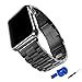 WESHOT Apple Watch Band Stainless Steel, Classic Buckle Clasp Strap With Watch Tool for Apple Watch 42MM Black