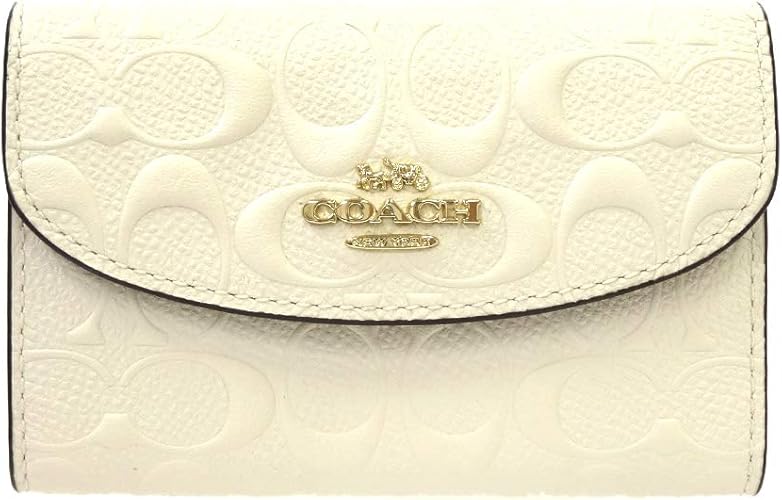Amazon コーチ Coach コーチキーケース シグネチャー デボスド レザー 6連 キーケース F Imchk ホワイト 並行輸入品 Coach コーチ キーケース