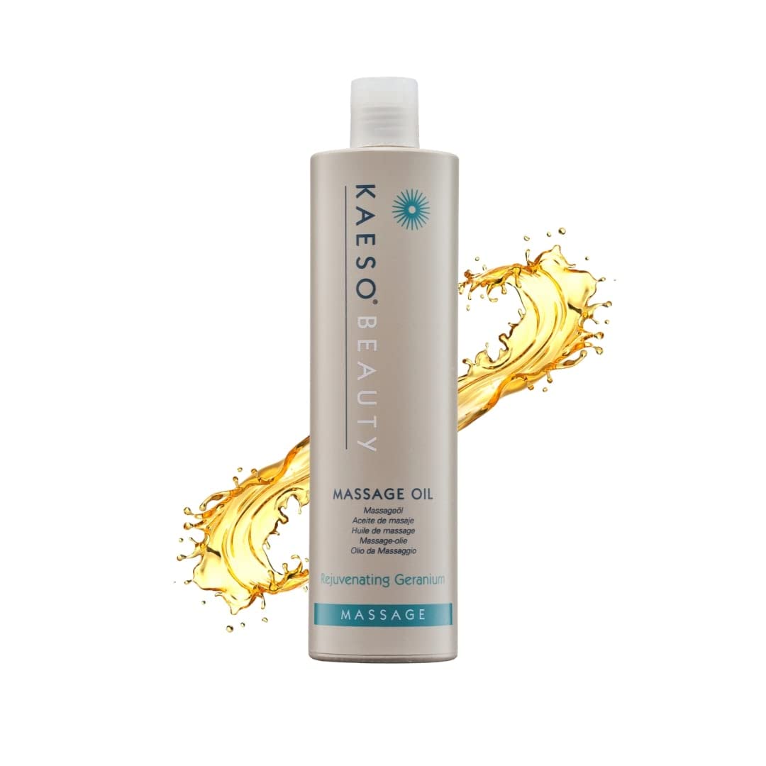 Kaeso Rejuvenating Geranium Massage Oil 495ml – Nourishing Body Massage Oil for Relaxation & Skin Conditioning – Professional Spa Quality