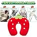 H HOMEWINS Travel Pillow for Kids,Cute Animal Toddler Neck Pillow for Boys Girls,Soft Neck Head Chin Support Pillow,Travel Accessories for Airplane, Car, Train,Recline(Strawberry)