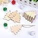 Sumind 30 Pieces Wood Christmas Tree Blanks Wooden Tree Embellishments with 10 Meters Natural Twine for Holiday Party Decoration