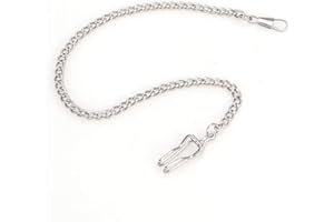 ULTECHNOVO Silver Pocket Watch Chain with Heavy Duty Lobster Claw Attachment - Elegant Pocket Watch Chain for Men - Mens Chai