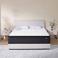 DEHIJU Queen Size Mattress, 12 Inch Hybrid Memory Foam Queen Mattress in a Box, Medium, Pressure Relief, CertiPUR-US