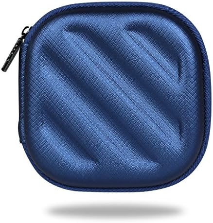 Headphone Eva Hard Case, Storage Bag for Earphone, Headphone, iPod, MP3/MP4 Bluetooth (Square, Blue)