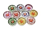 Jakapan Lotus Flower Candle in Tea Lights, Floating Candles, Scented Tea Lights, Aromatherapy Relax, Gift Set 10 Pcs