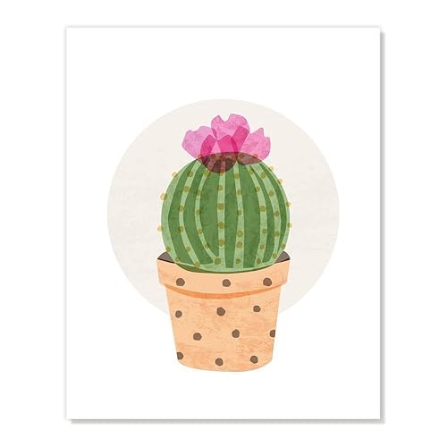 Amazon Com Cactus Art Print Watercolor Illustration Of Ball