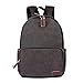 OXA Canvas Backpack School Bag Laptop Bag Computer Bag Daypack Black