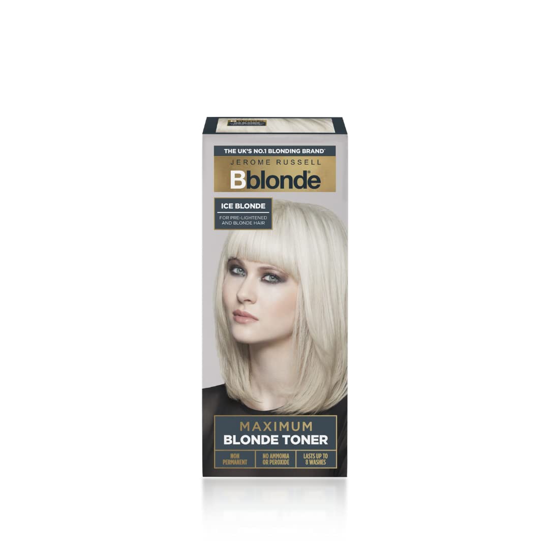 Jerome Russell Bblonde Maximum Colour Ice Blonde Toner - Non Permanent Hair Toner for Pre Lightened & Naturally Blonde Hair, Cool Blonde Hair Dye with No Ammonia/Peroxide, Lasts up to 8 Washes, 75ml โ image 1