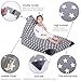 Stuffed Animal Storage Bean Bag Chair for Kids and Adults. Premium Canvas Stuffie Seat - Cover ONLY (Grey with White Stars 200 L/52 Gal)