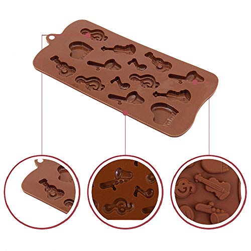 Molde De Silicona Para Saxofón – Instrumento Musical Para Fondant, Chocolate, Caramelo, Arcilla Polimérica, Decoración De Pasteles