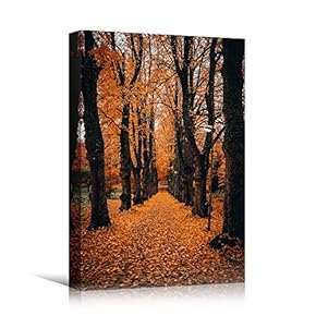 signwin Canvas Wall Art Autumn Dramatic Forest Landscape...