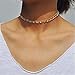 Artilady Opal Choker Necklace for Women Gold Layered Necklace Jewelry Gift
