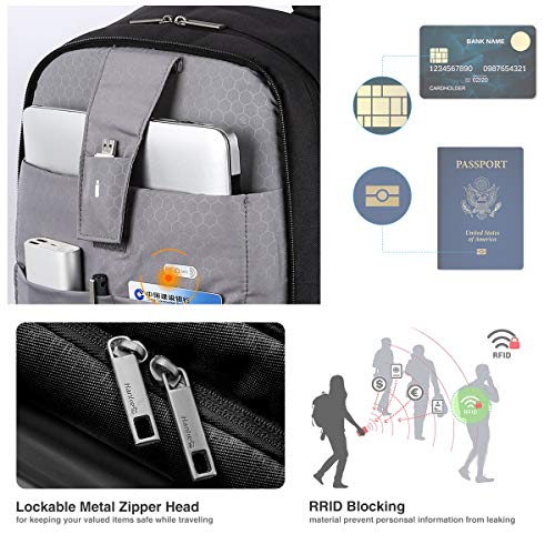 Hanke Carry on Backpack 18 Inch Casual Travel Backpack Durable Anti