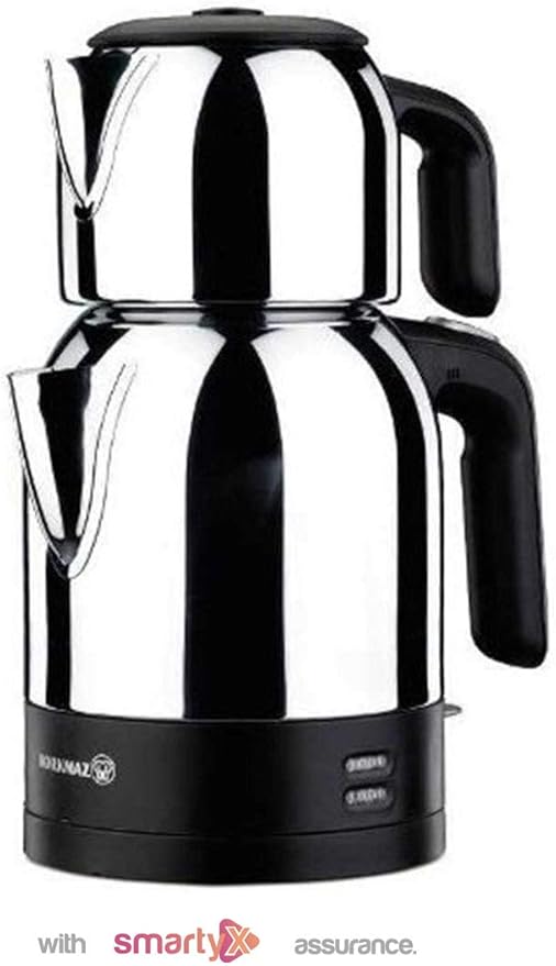 Korkmaz Caykolik A341 Samovar Stainless Steel Electric Turkish Tea