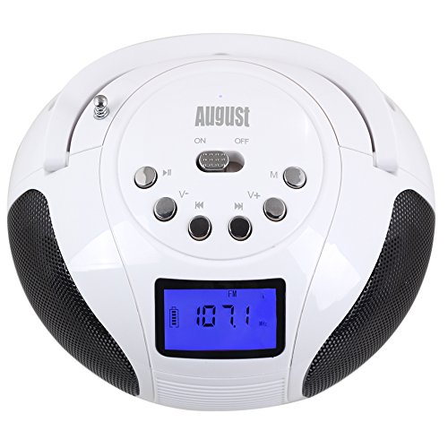 Mini Clock Radios, Bluetooth Speaker MP3 Stereo System Portable Powerful FM Alarm Clock Radio with Card Reader, USB and AUX in (Micro USB) Stereo White (SE20) - Thumbnail 3