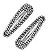 Kitsch Clip Snap Rhinestone | Snap Clips for Hair | Hair Snap Clips | Metal Snap Hair Clips | for Women | Snap Hair Clip | Barrette | 2 Count | Hematite